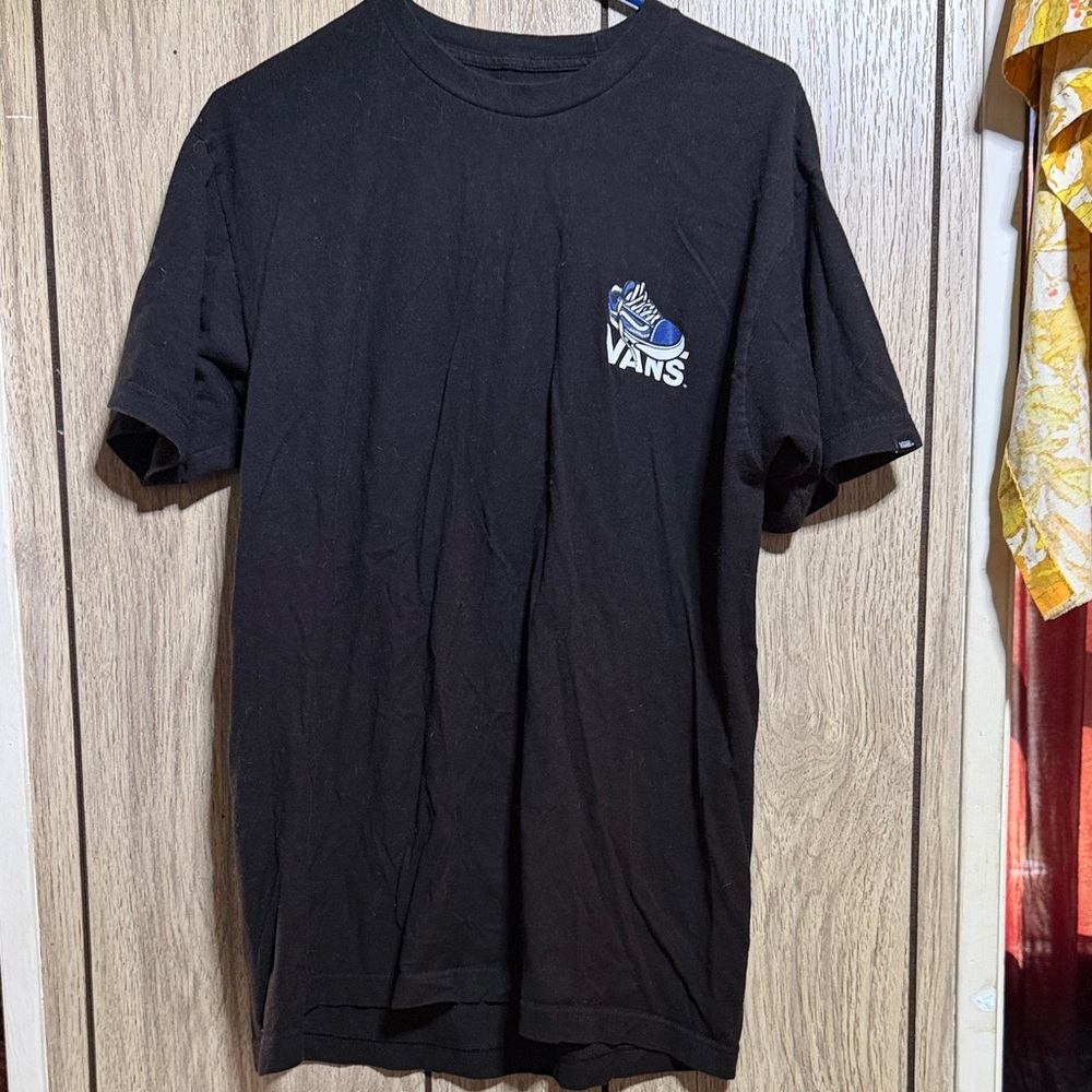 Vans Men's Black Tee with Logo